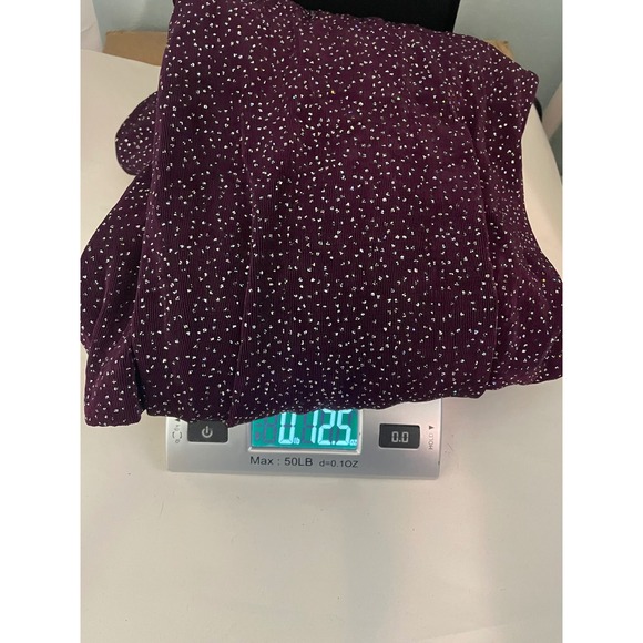 VTG Rabbit Designs Burgundy Sparkle Button Front Cardigan Tunic Petite Size 8 - Picture 11 of 11